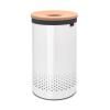 Кош за пране 60л, с корков капак, бял, Brabantia
