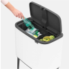 Кош за отпадъци с докосване BO 11 + 23л, бял, Brabantia