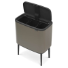 Кош за отпадъци с докосване BO 3 x 11л, платина, Brabantia