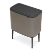 Кош за отпадъци с докосване BO 3 x 11л, платина, Brabantia