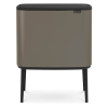 Кош за отпадъци с докосване BO 3 x 11л, платина, Brabantia