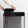 Кош за отпадъци с докосване BO 2 x 30л, матова стомана, Brabantia