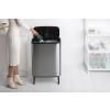 Кош за отпадъци с докосване BO 2 x 30л, матова стомана, Brabantia