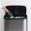 Кош за отпадъци с докосване BO 2 x 30л, матова стомана, Brabantia
