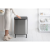 Кош за отпадъци с докосване BO 2 x 30л, матова стомана, Brabantia