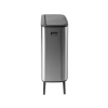 Кош за отпадъци с докосване BO 2 x 30л, матова стомана, Brabantia