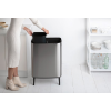 Кош за отпадъци с докосване BO 2 x 30л, матова стомана, Brabantia