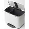 Кошче за отпадъци с педал BO 11 + 23л, бяло, Brabantia