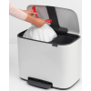 Кошче за отпадъци с педал BO 11 + 23л, бяло, Brabantia