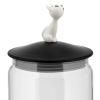 Контейнер за храна за котки MIOJAR 1,5л, черен, стъкло, Alessi