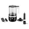 Електрически чопър за храна 5KFCB519, безжичен, матово черен, KitchenAid