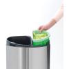 Кош за отпадъци с докосване TOUCH BIN NEW 23 + 10л, матова стомана, Brabantia