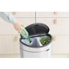 Кош за отпадъци с докосване TOUCH BIN NEW 23 + 10л, матова стомана, Brabantia