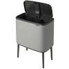 Кошче за отпадъци с докосване Touch Waste Bin BO TOUCH BIN 3 x 11л, минерално сиво, Brabantia