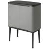 Кошче за отпадъци с докосване Touch Waste Bin BO TOUCH BIN 3 x 11л, минерално сиво, Brabantia