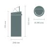 Кош за отпадъци с докосване TOUCH BIN NEW 30л, минерално черен, Brabantia