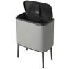Кош за отпадъци с докосване BO TOUCH BIN 11 + 23л, минерално сиво, Brabantia