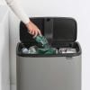 Кош за отпадъци с докосване BO TOUCH BIN 11 + 23л, минерално сиво, Brabantia