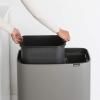 Кош за отпадъци с докосване BO TOUCH BIN 11 + 23л, минерално сиво, Brabantia
