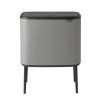 Кош за отпадъци с докосване BO TOUCH BIN 11 + 23л, минерално сиво, Brabantia