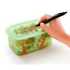 Кутия за съхранение на храна REUSE AND REDUCE, комплект 3 бр., зелена, силикон, Lékué