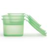 Кутия за съхранение на храна REUSE AND REDUCE, комплект 3 бр., зелена, силикон, Lékué