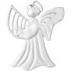 Коледен орнамент HARP ANGEL 7 см, посребрен, Rosendahl