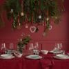 Коледна покривка за маса NATALE 150 x 270 cм, червена, тъкан жакард, Rosendahl