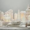 Свещник за чаена свещ URBANIA TIVOLI GLASSALEN, къщичка, бял, Kähler