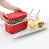 Кутия за лед ICE BOX с форма за кубчета, 1,8 л, червена, Lékué