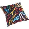 Възглавничка TOILETPAPER SNAKES 50 x 50 cм, черна, Seletti