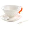 Чаша за чай с чинийка и лъжица I-WARES, оранжева, Seletti