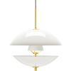 Висяща лампа CLAM 55 см, бяла/месинг, Fritz Hansen