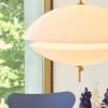 Висяща лампа CLAM 55 см, бяла/месинг, Fritz Hansen