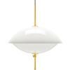 Висяща лампа CLAM 55 см, бяла/месинг, Fritz Hansen