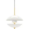 Висяща лампа CLAM 44 см, бяла/месинг, Fritz Hansen