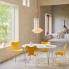 Висяща лампа CLAM 44 см, бяла/месинг, Fritz Hansen
