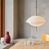Висяща лампа CLAM 44 см, бяла/месинг, Fritz Hansen