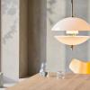 Висяща лампа CLAM 44 см, бяла/месинг, Fritz Hansen