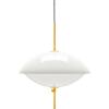 Висяща лампа CLAM 44 см, бяла/месинг, Fritz Hansen