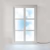 Декоративна стенна лампа WINDOW #3 90 x 57 cм, бяла, дърво/акрил, Seletti