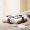 Поставка за салфетки NORDIC KITCHEN 19 x 5 cm, черен, пластмаса/бамбук, Eva Trio