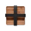 Поставка за салфетки NORDIC KITCHEN 19 x 5 cm, черен, пластмаса/бамбук, Eva Trio