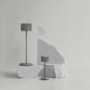 Преносима настолна лампа FAROL MINI, 19,5 см, LED, топло сив, алуминий, Blomus