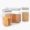 Контейнер за съхранение на храна TASTY PLUS, комплект от 3 бр., високи, светло сив, Brabantia