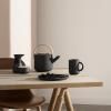 Чиния за вечеря THEO, 22 см, черен, каменинови изделия, Stelton