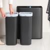 Кош за отпадъци с бутон BO TOUCH BIN, 2x 30 л, тъмносив, стомана, Brabantia