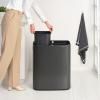 Кош за отпадъци с бутон BO TOUCH BIN, 2x 30 л, тъмносив, стомана, Brabantia