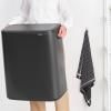 Кош за отпадъци с бутон BO TOUCH BIN, 2x 30 л, тъмносив, стомана, Brabantia