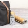 Бутилка за вода PKV-002 550 мл, сив, стъкло, Pebbly